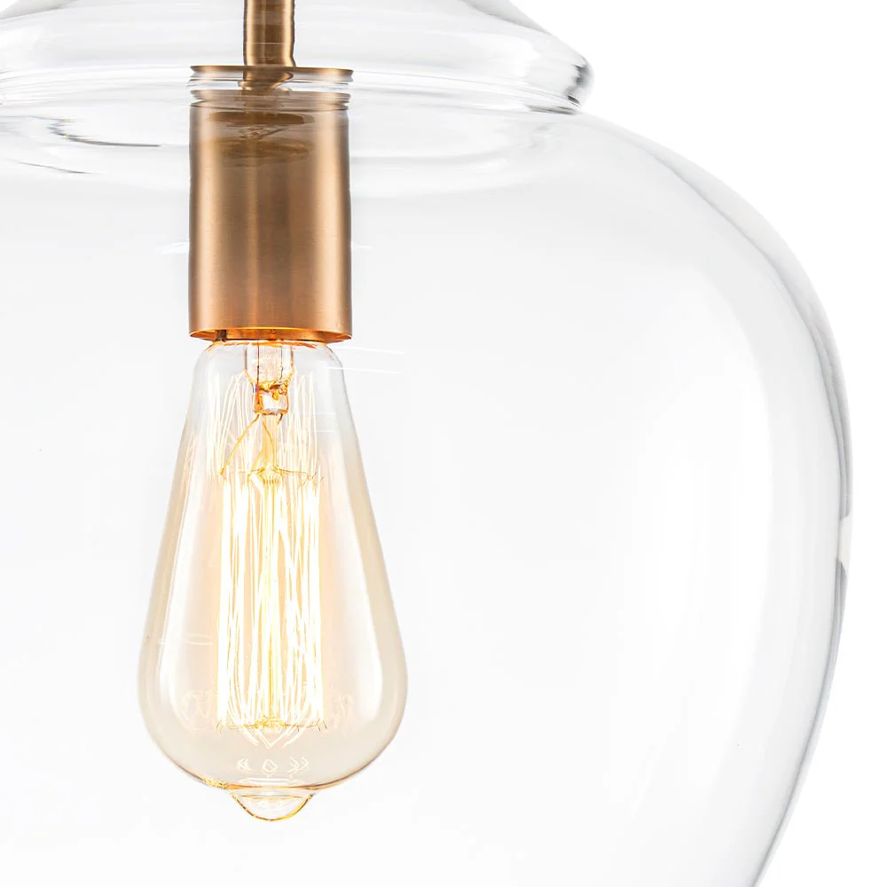 French Farmhouse 1-Light Glass Bell Kitchen Pendant Light - Image 9