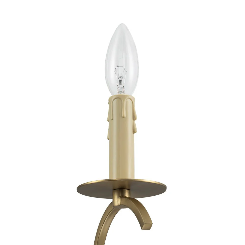 (OpenBox) French Farmhouse 5-Light Brass Candle Style Chandelier - Image 12