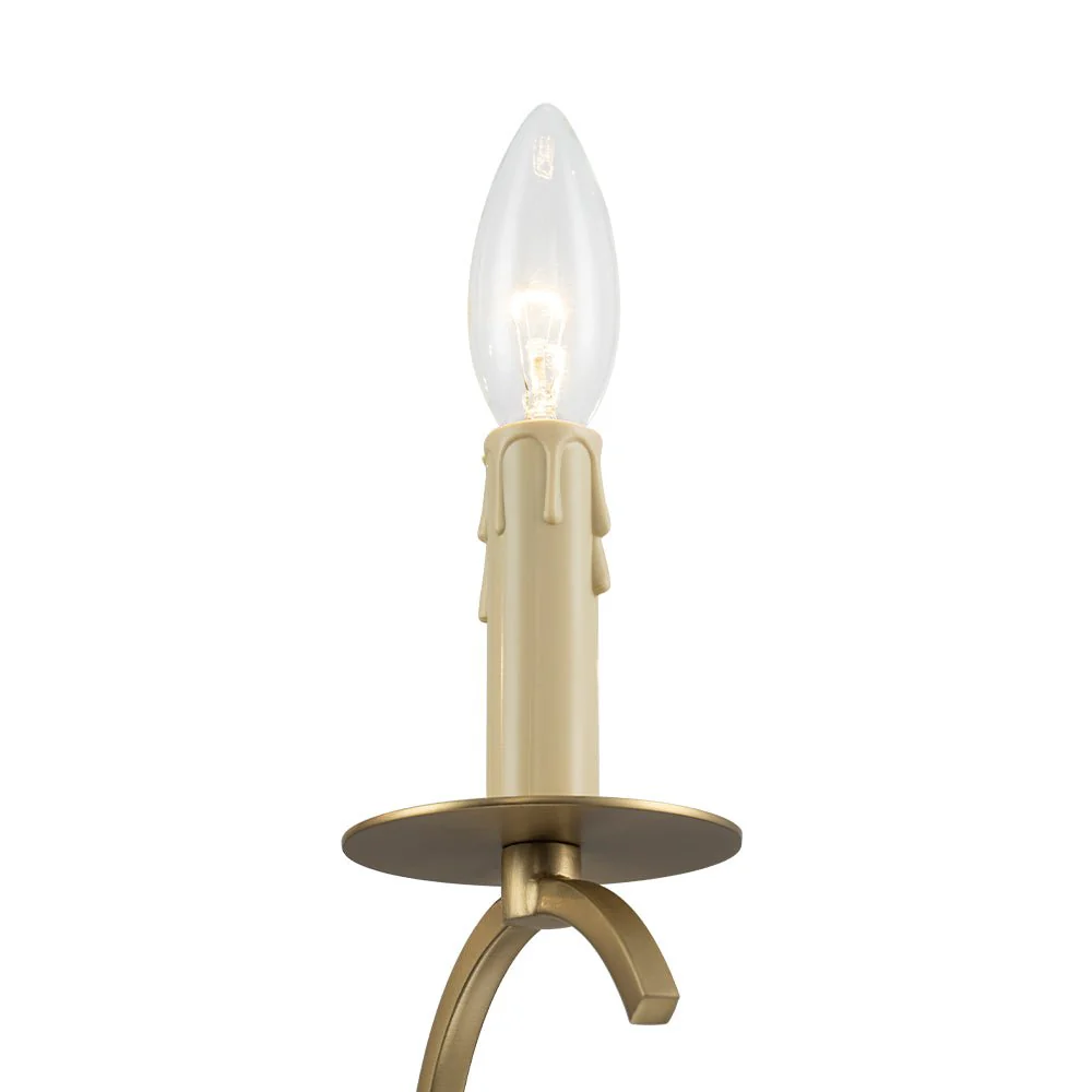 (OpenBox) French Farmhouse 5-Light Brass Candle Style Chandelier - Image 13