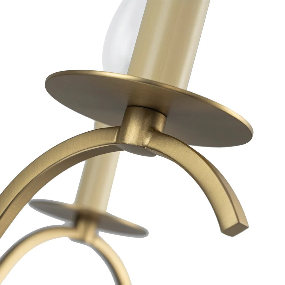 (OpenBox) French Farmhouse 5-Light Brass Candle Style Chandelier - Image 15