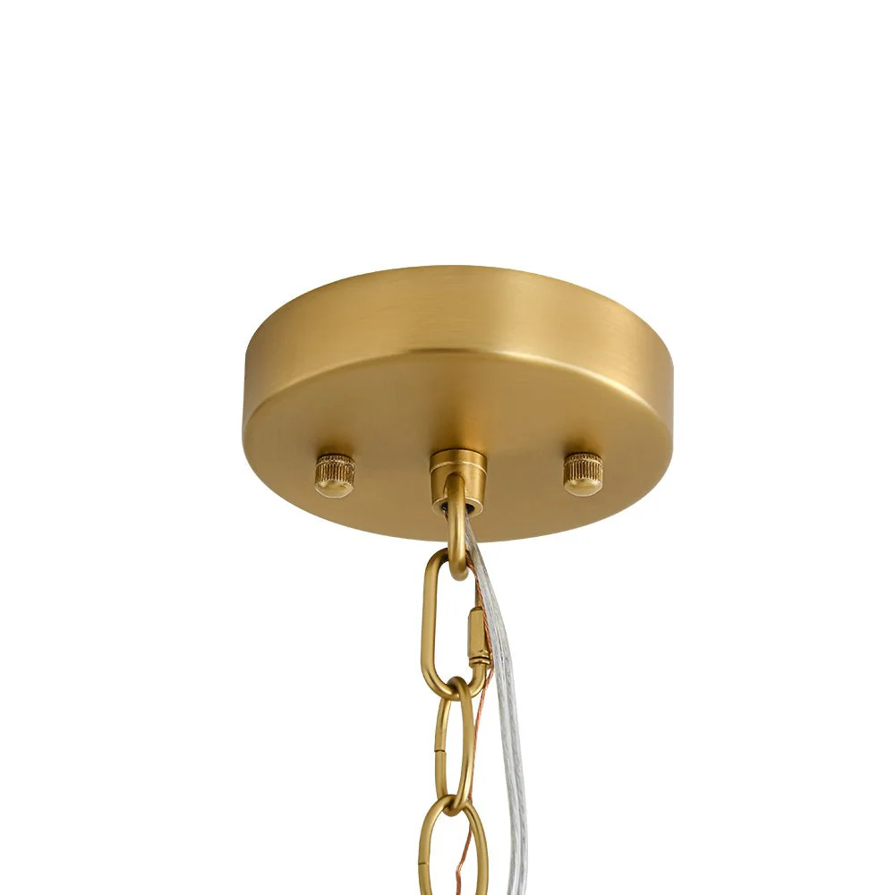 French Farmhouse Brass 2-Tier Candle Style Chandelier - Image 13