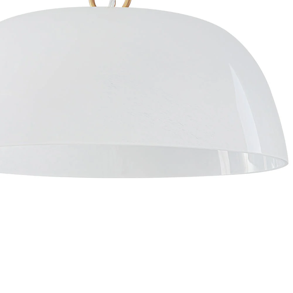 French Luxe 1-Light White Clouded Glass Round Pendant - Image 12