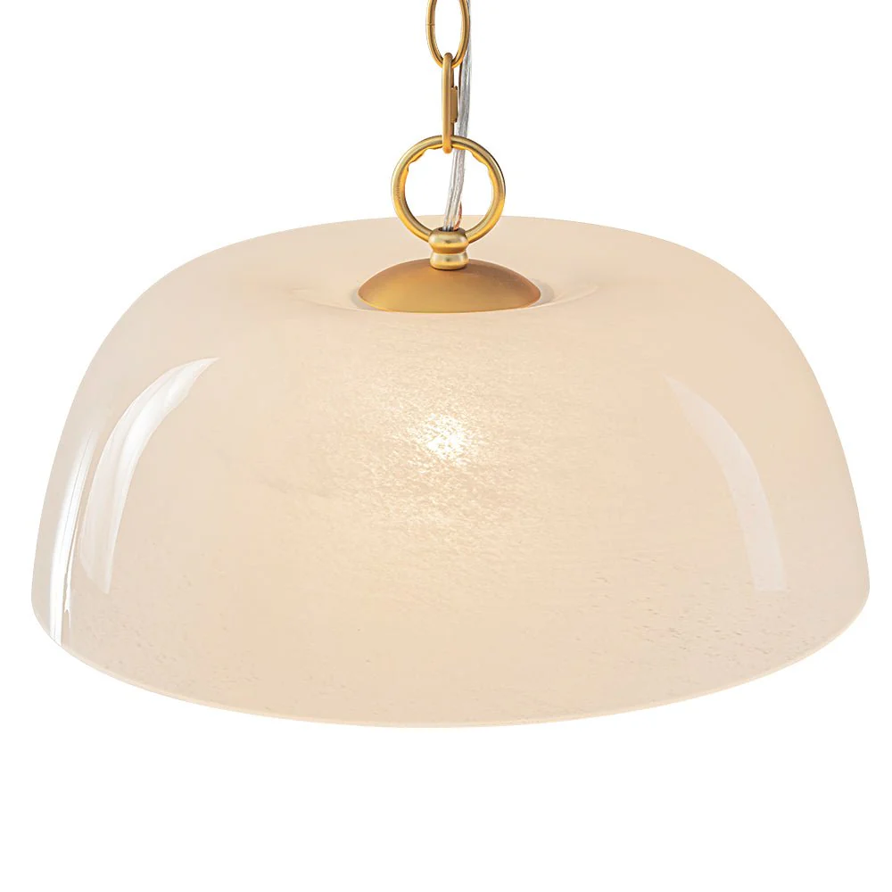 French Luxe 1-Light White Clouded Glass Round Pendant - Image 13