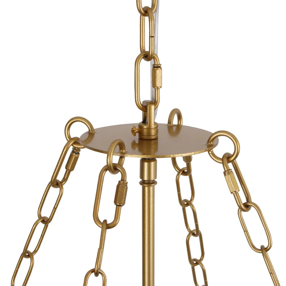 French Luxe Brass Bloom Crystal Floral Basket Chandelier - Image 17