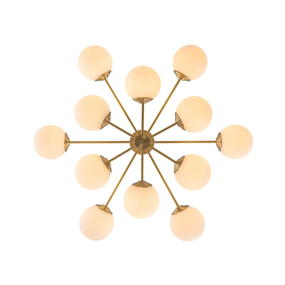 Frosted Glass Bubble 2-Tier Sputnik Semi Flush Chandelier - Image 12