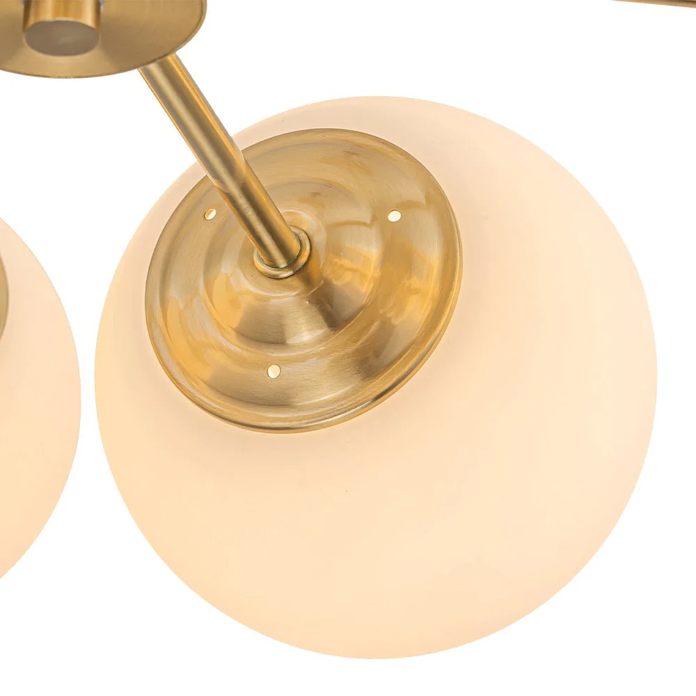 Frosted Glass Bubble 2-Tier Sputnik Semi Flush Chandelier - Image 15