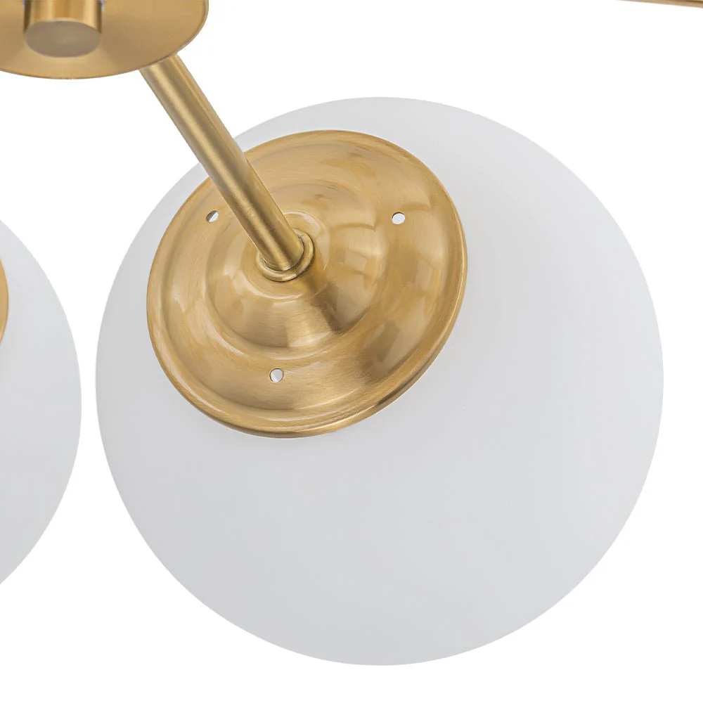 Frosted Glass Bubble 2-Tier Sputnik Semi Flush Chandelier - Image 16