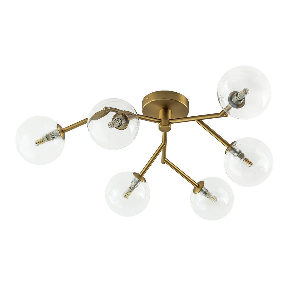 Funky Branch Style 6-Light Clear Glass Bubble Semi Flush Mount - Image 10