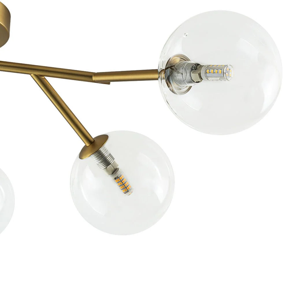 Funky Branch Style 6-Light Clear Glass Bubble Semi Flush Mount - Image 15