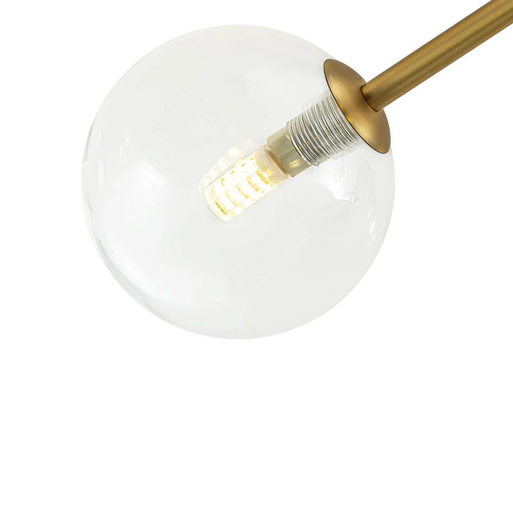 Funky Branch Style 6-Light Clear Glass Bubble Semi Flush Mount - Image 17