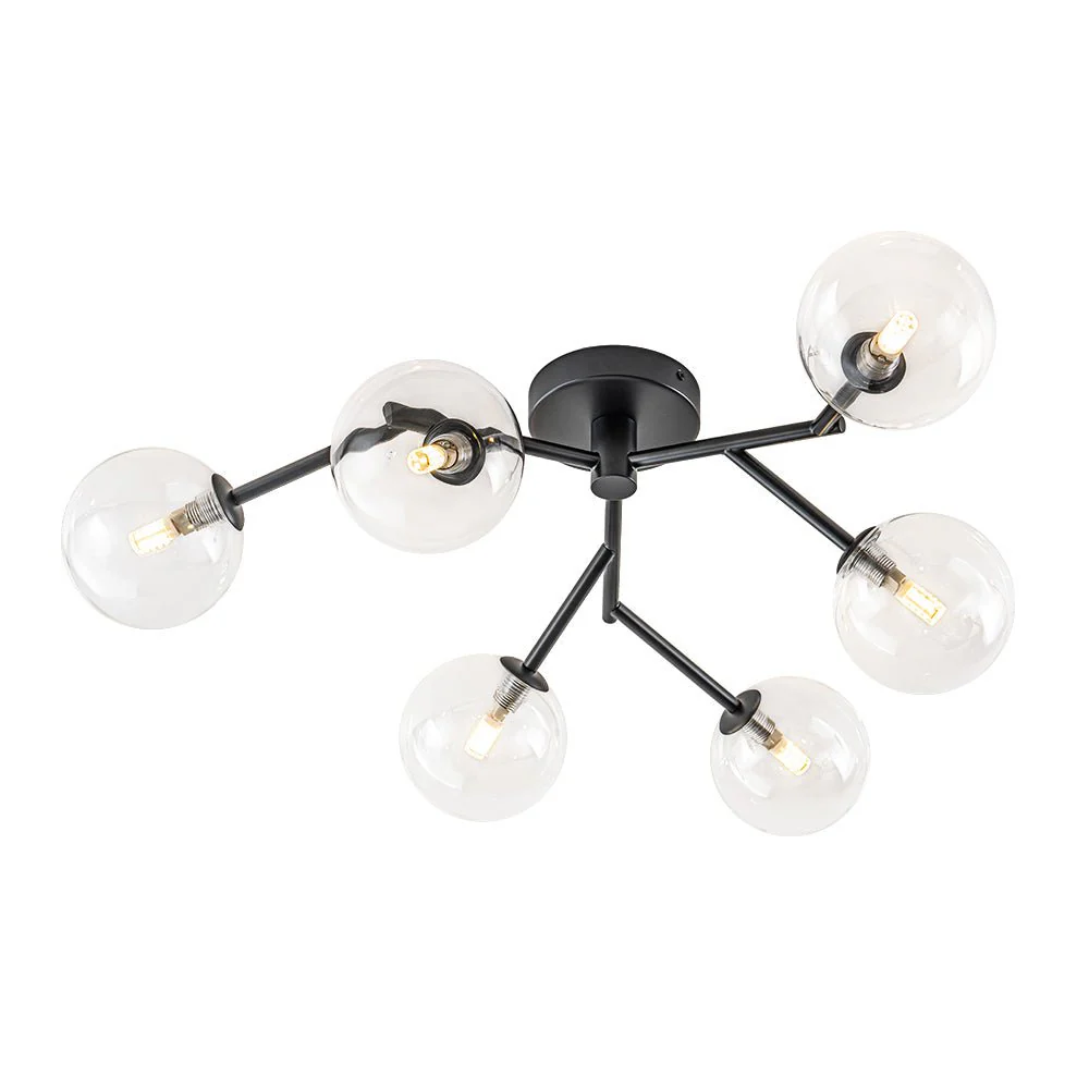 Funky Branch Style 6-Light Clear Glass Bubble Semi Flush Mount - Image 23