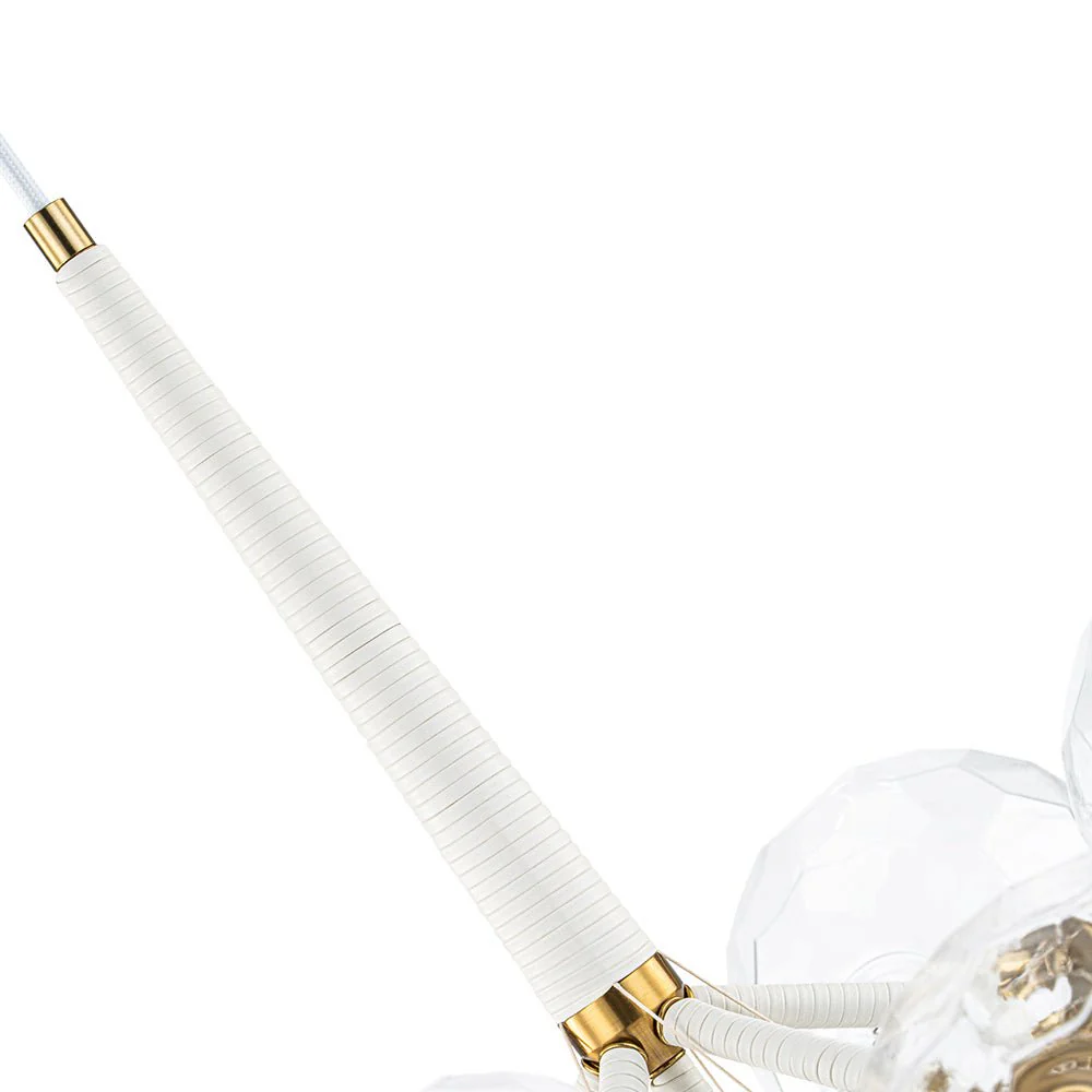 Funky Cluster Clear Faceted Glass Orb Bubble Chandelier - Image 23