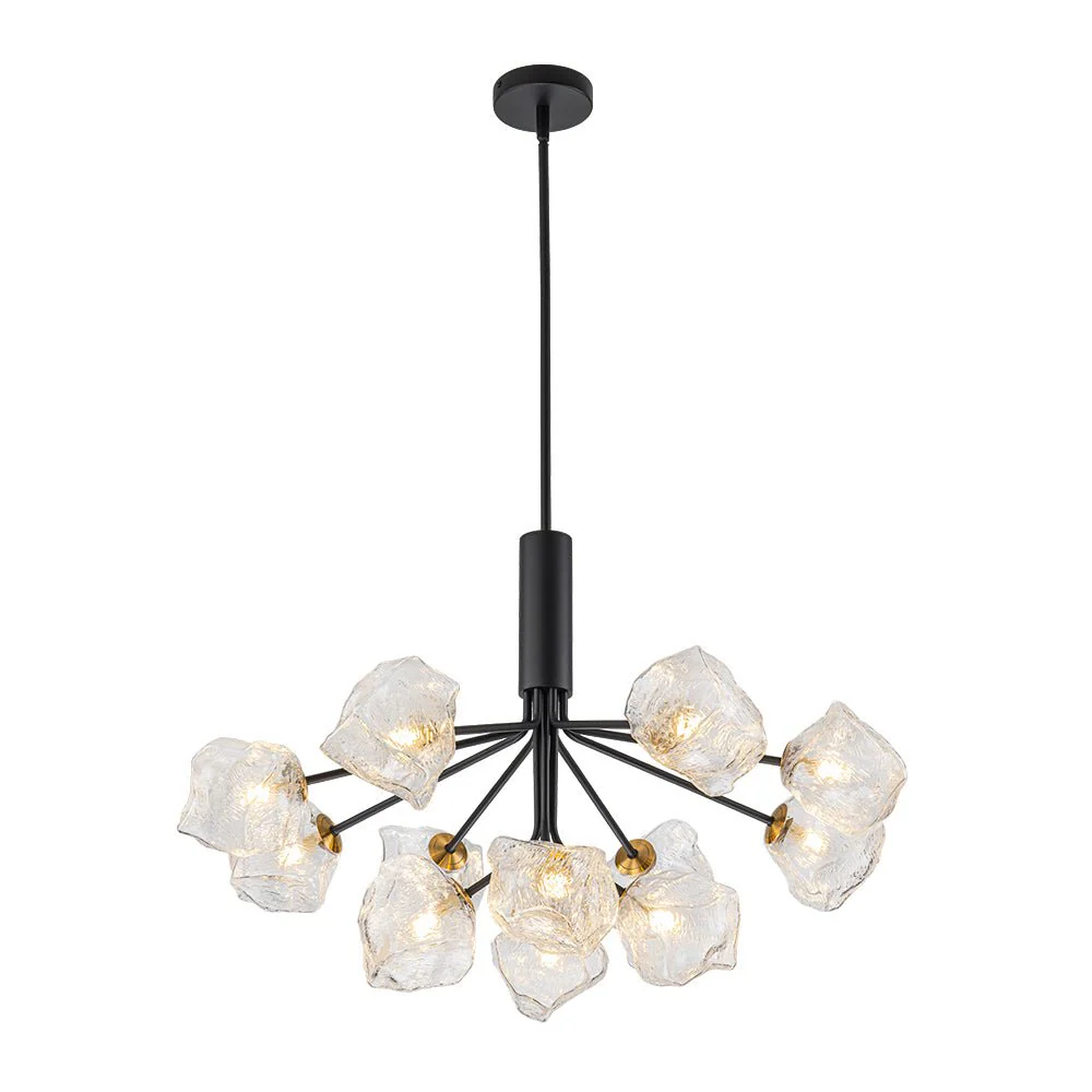 Funky Eclectic Frozen Icy Style Black Sputnik Chandelier - Image 17