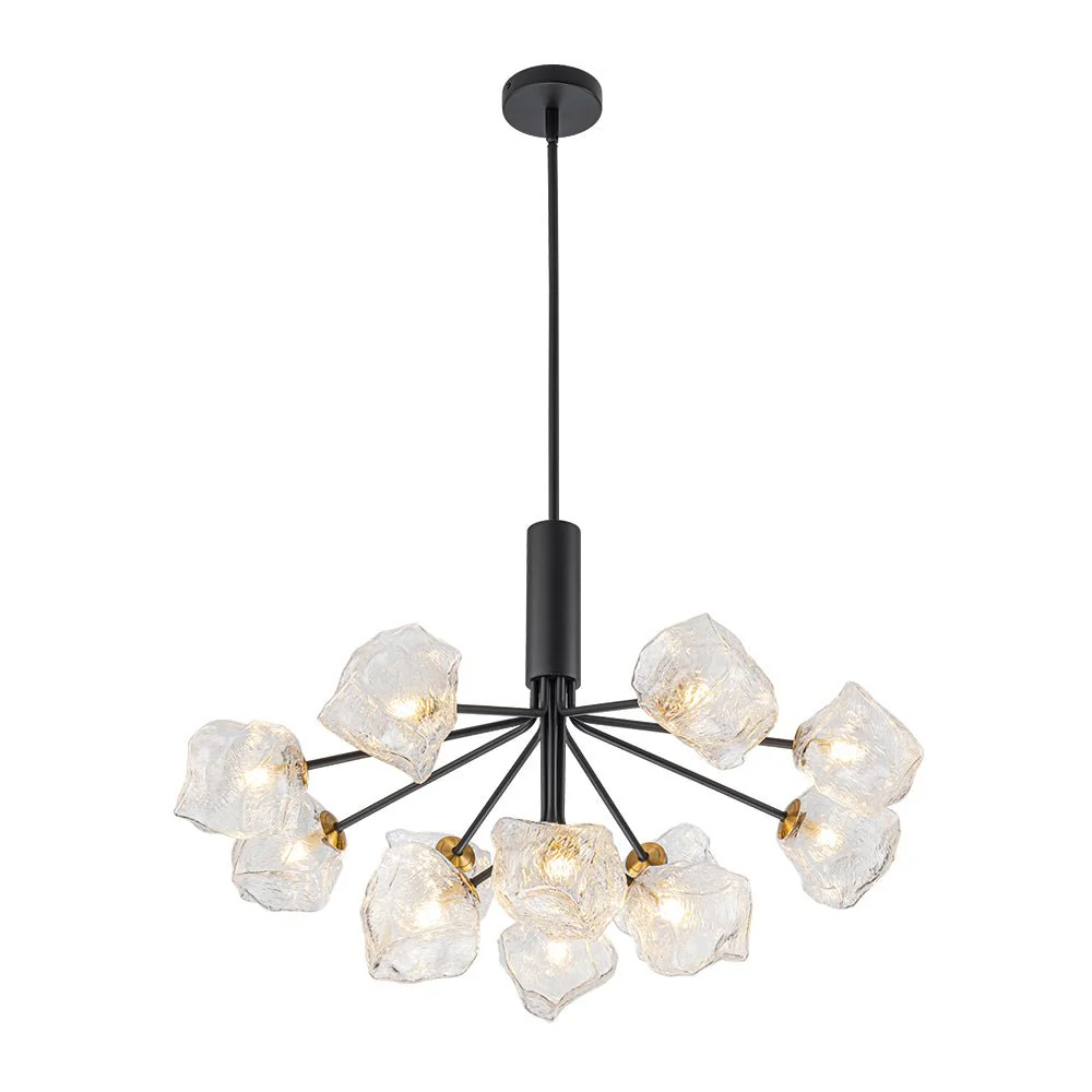 Funky Eclectic Frozen Icy Style Black Sputnik Chandelier - Image 19
