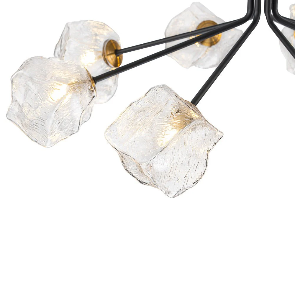 Funky Eclectic Frozen Icy Style Black Sputnik Chandelier - Image 25