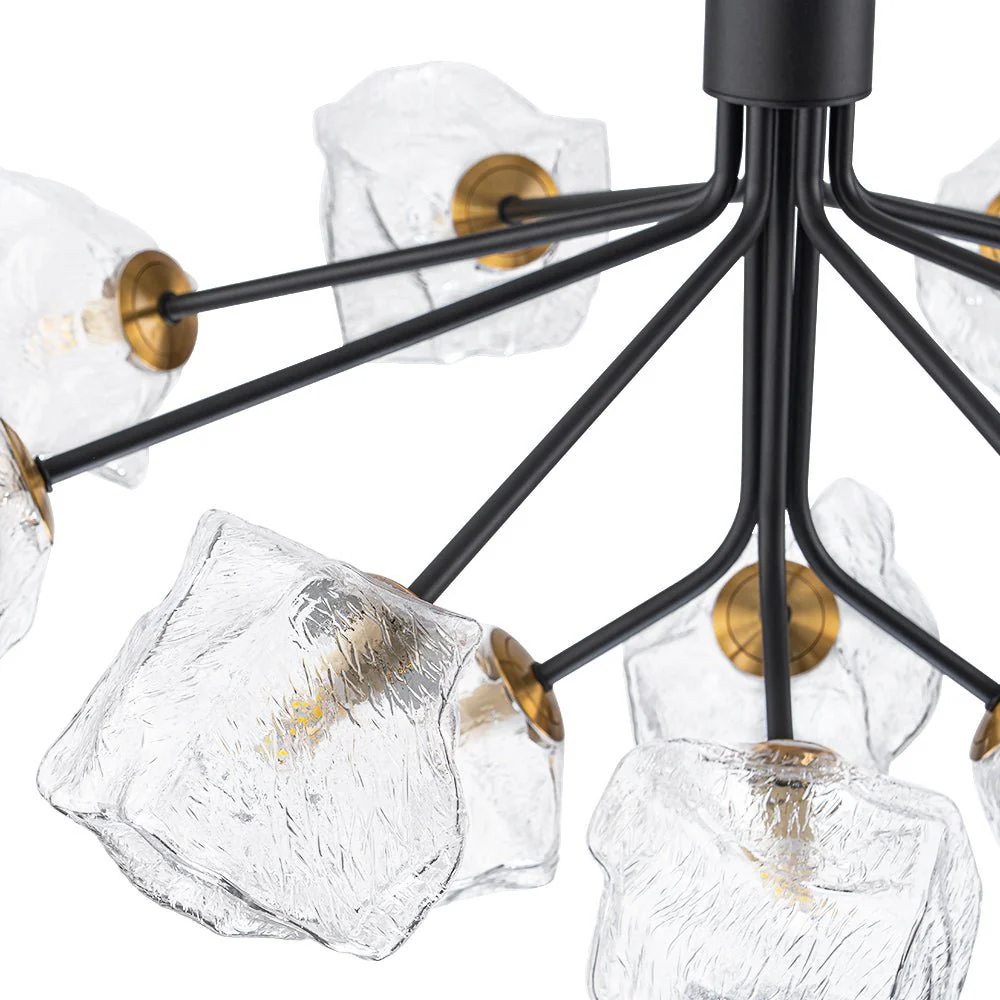 Funky Eclectic Frozen Icy Style Black Sputnik Chandelier - Image 26