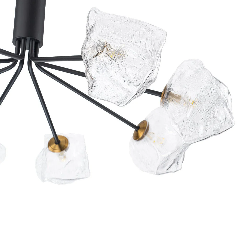 Funky Eclectic Frozen Icy Style Black Sputnik Chandelier - Image 27
