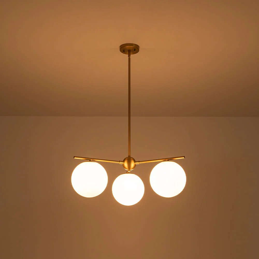 Funky Linear Sputnik Opal Glass Globe Tier Bubble Chandelier - Image 12