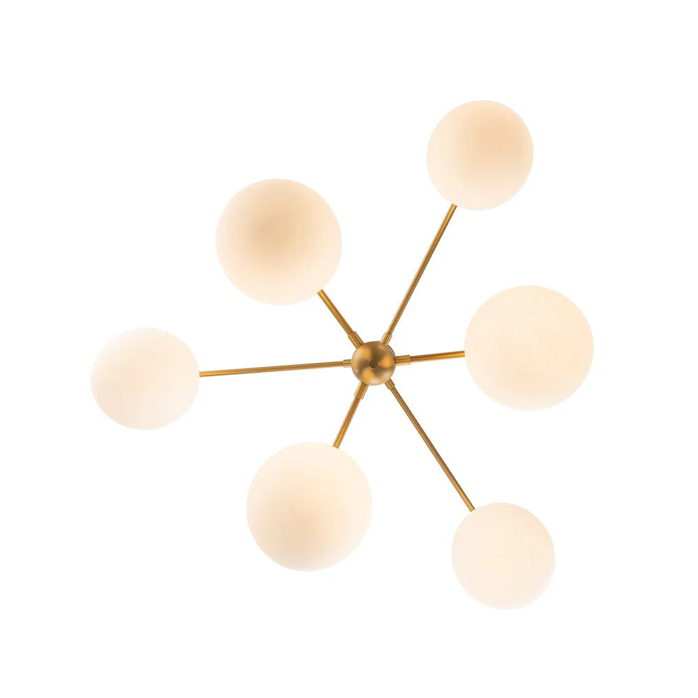 Funky Linear Sputnik Opal Glass Globe Tier Bubble Chandelier - Image 14
