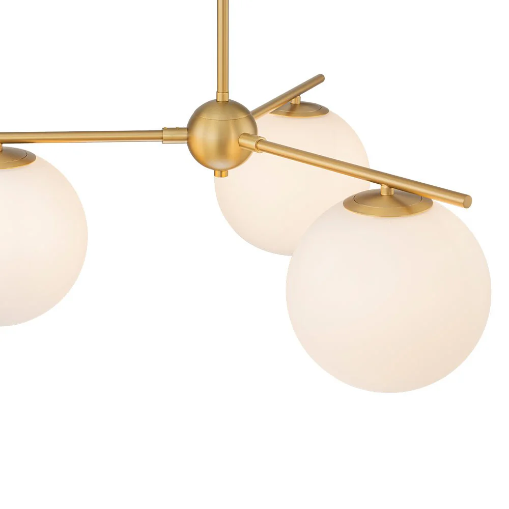 Funky Linear Sputnik Opal Glass Globe Tier Bubble Chandelier - Image 16