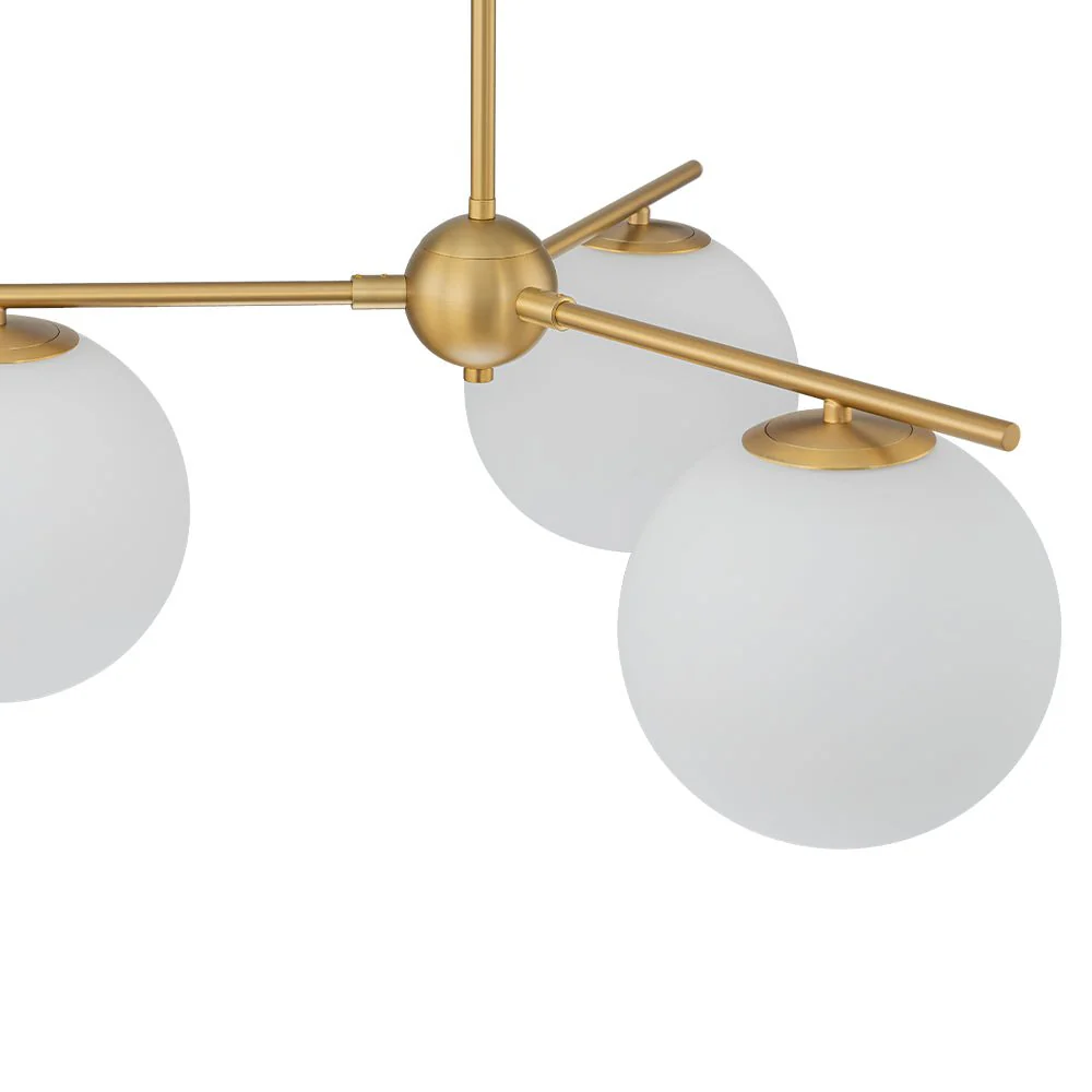 Funky Linear Sputnik Opal Glass Globe Tier Bubble Chandelier - Image 17