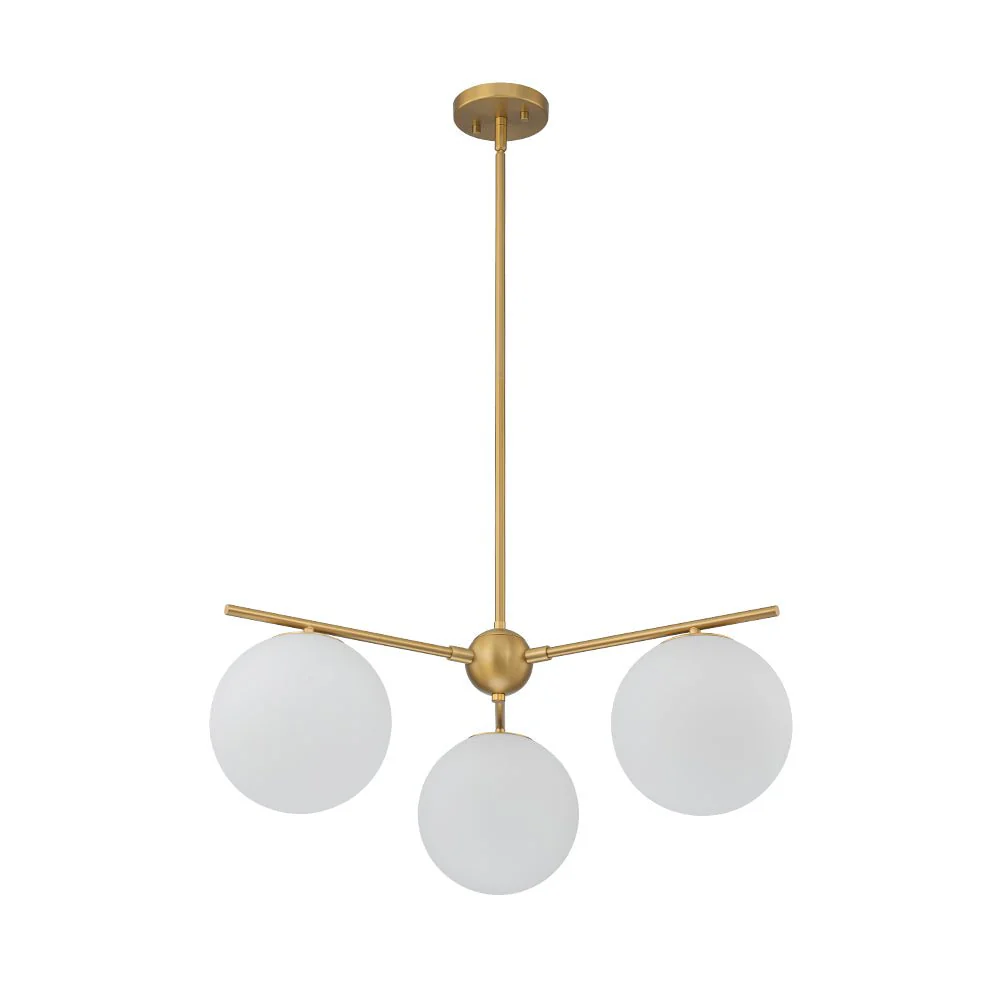 Funky Linear Sputnik Opal Glass Globe Tier Bubble Chandelier - Image 3