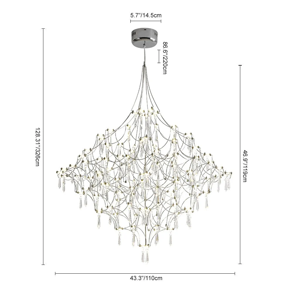 Galaxy Glam Luxury LED Starlight Crystal Chandelier - Image 12