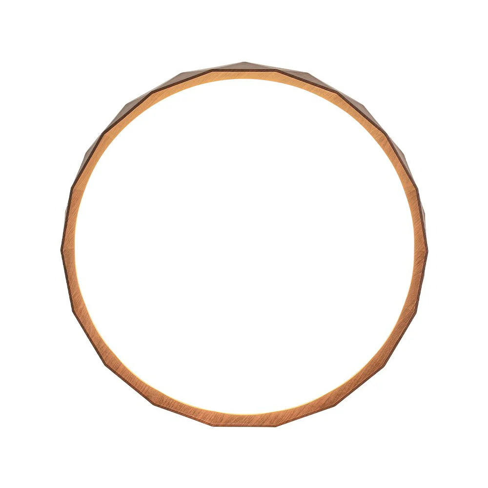 Geometric Wood Style Dimmable LED Flush Mount Light - Image 11