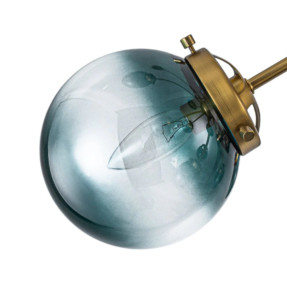 Glam 12-light Blue Glass Globe Sputnik Bubble Chandelier - Image 10