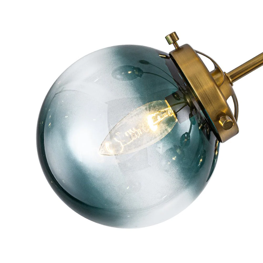 Glam 12-light Blue Glass Globe Sputnik Bubble Chandelier - Image 9