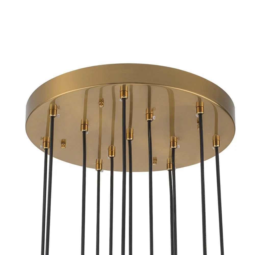 Glam 12-Light Cluster Cutting Crystal Pendant Chandelier - Image 12