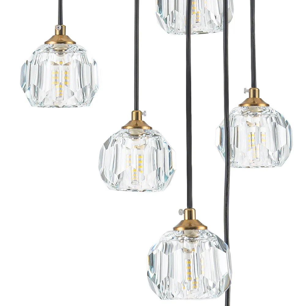 Glam 12-Light Cluster Cutting Crystal Pendant Chandelier - Image 8