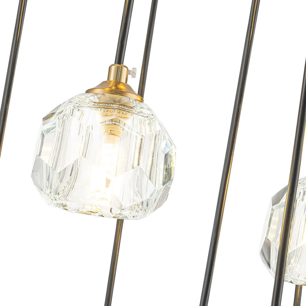 Glam 12-Light Cluster Cutting Crystal Pendant Chandelier - Image 9