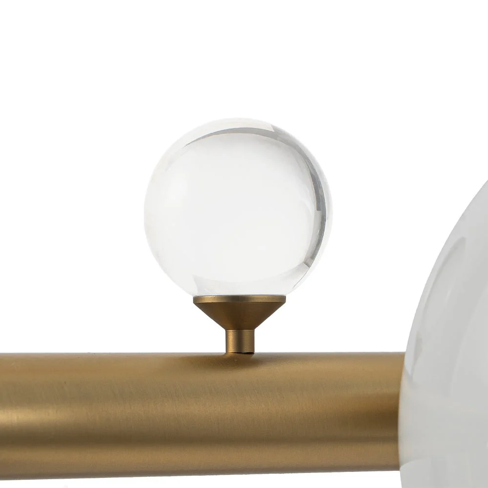 Glam 12-Light Shine Opal Glass Globe Linear Island Chandelier - Image 10