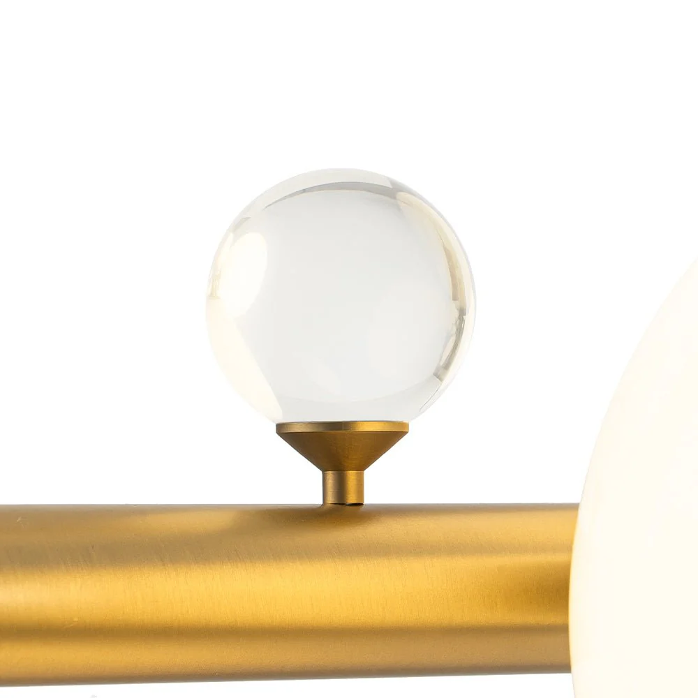 Glam 12-Light Shine Opal Glass Globe Linear Island Chandelier - Image 11