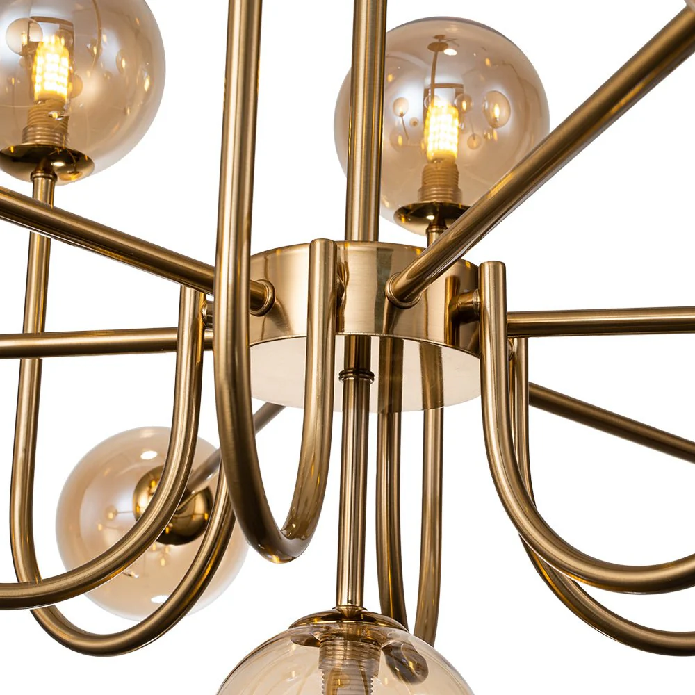 Glam 13-Light Sputnik Glass Globe Bubble Chandelier - Image 8