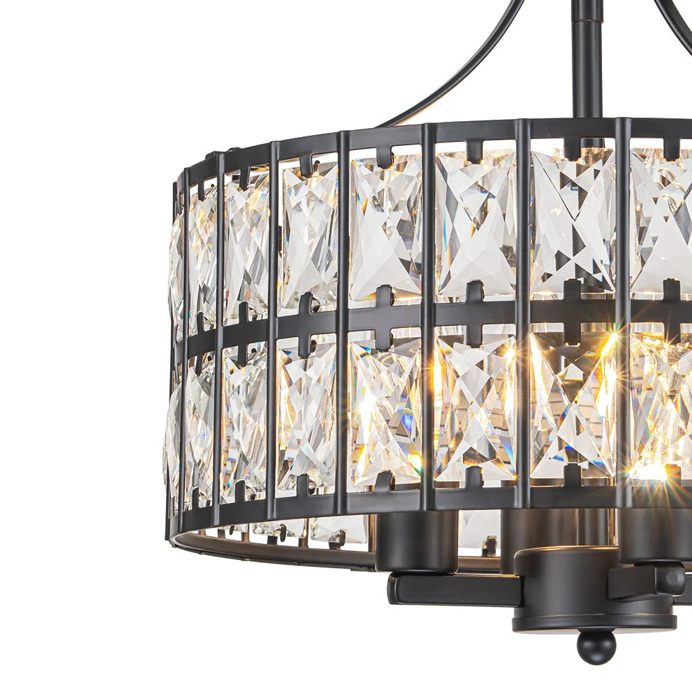 Glam 4-Light Drum Crystal Ceiling Light - Image 12