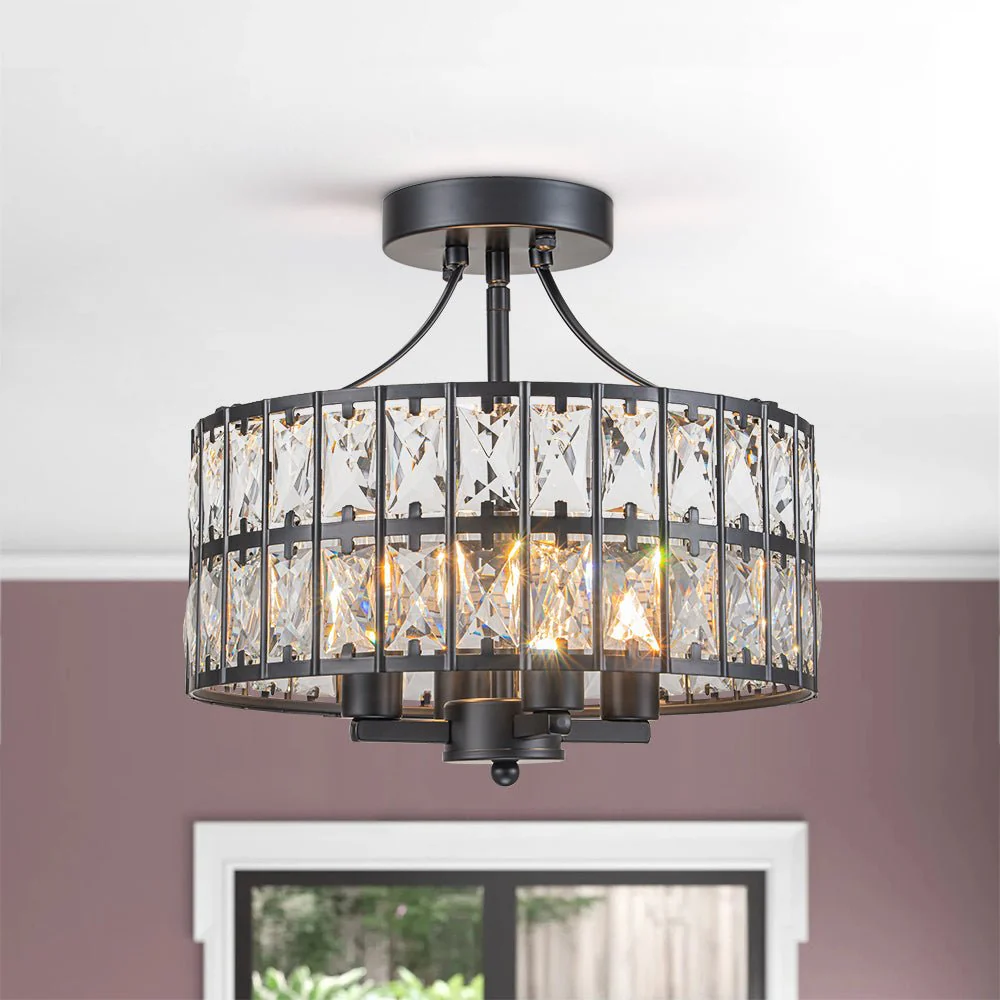 Glam 4-Light Drum Crystal Ceiling Light - Image 15