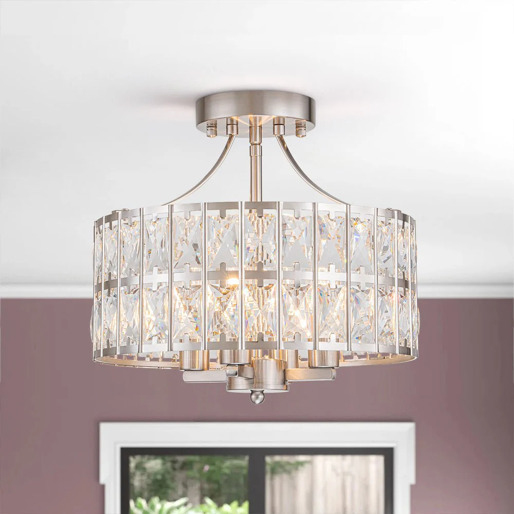 Glam 4-Light Drum Crystal Ceiling Light - Image 16