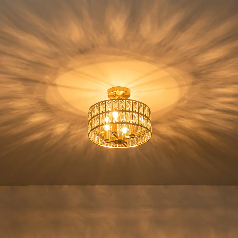 Glam 4-Light Drum Crystal Ceiling Light - Image 18