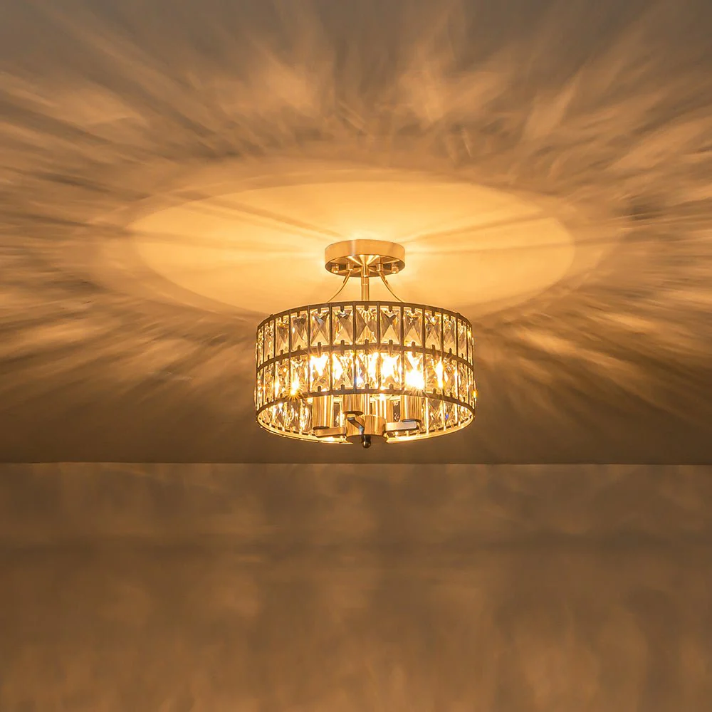 Glam 4-Light Drum Crystal Ceiling Light - Image 23