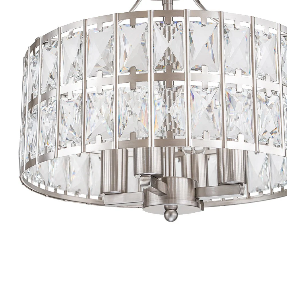 Glam 4-Light Drum Crystal Ceiling Light - Image 26