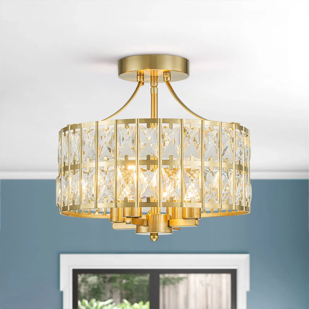 Glam 4-Light Drum Crystal Ceiling Light - Image 3