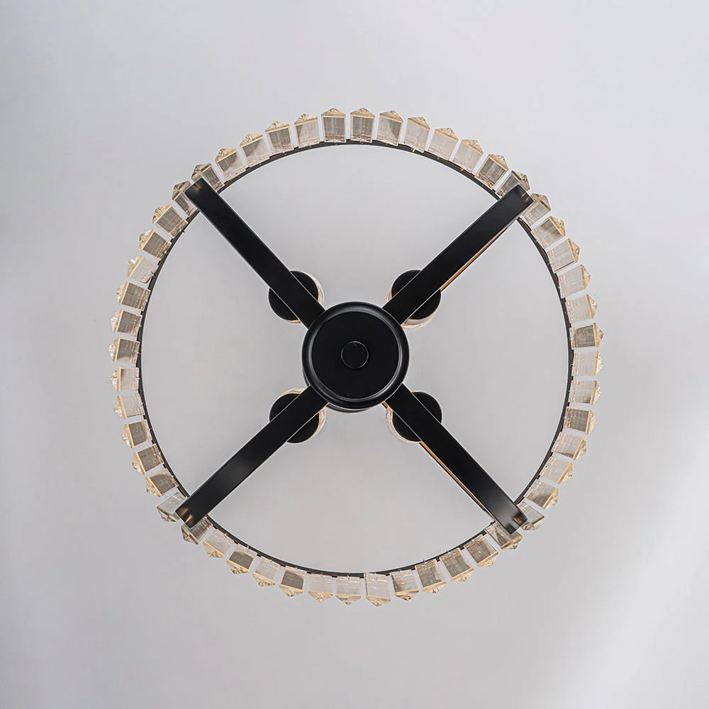 Glam 4-Light Faceted Crystal Round Cage Pendant - Image 16