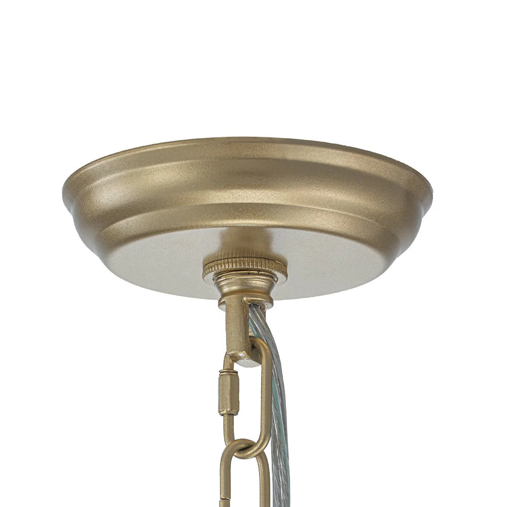 Glam Bloom Floral Crystal Accented Cage Pendant Light - Image 11