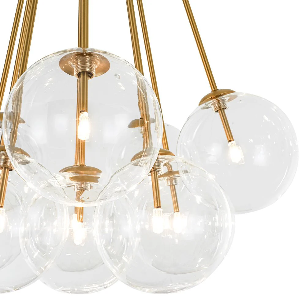 Glam Bouquet Cluster Glass Globe Bubble Ceiling Chandelier - Image 11