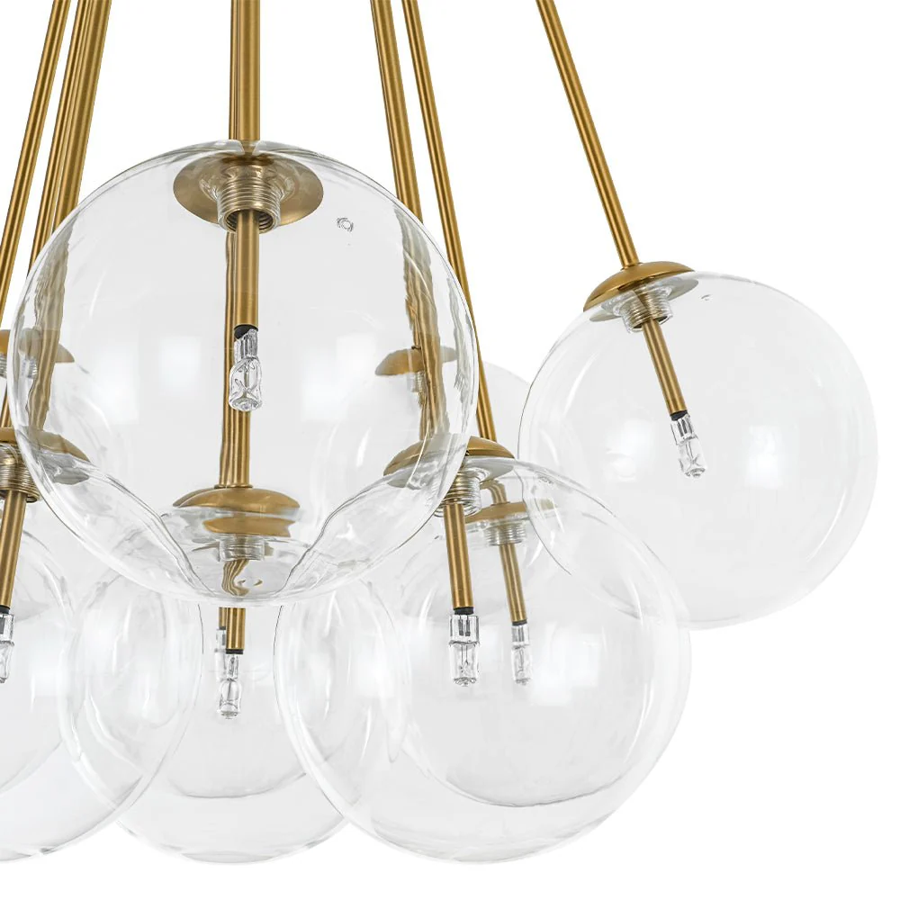 Glam Bouquet Cluster Glass Globe Bubble Ceiling Chandelier - Image 12