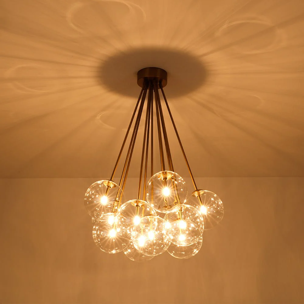 Glam Bouquet Cluster Glass Globe Bubble Ceiling Chandelier - Image 4