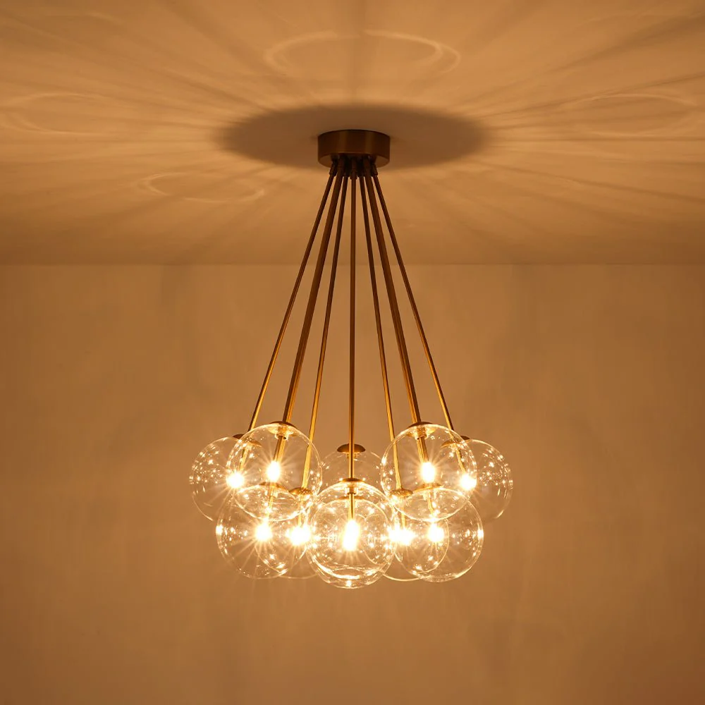 Glam Bouquet Cluster Glass Globe Bubble Ceiling Chandelier - Image 5