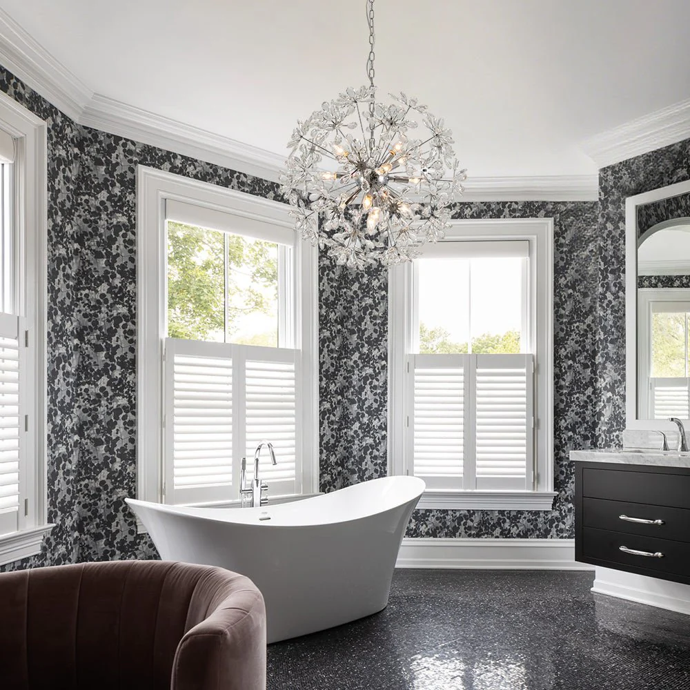 Glam Chrome Bloom Dandelion Crystal Sputnik Chandelier - Image 2